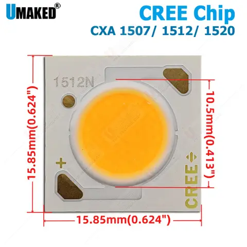 10pcs Original CREE CXA1507/1512/1520 COB Led Emitter Lamp Light CXA White 5700K Warm White 3000K Natural White 4500K DIY Bulb