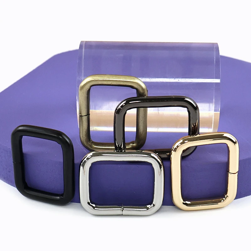 

20/50Pcs 16-50mm Metal D Ring Square Buckle Webbing Adjust Buckles Bag Strap Link Ring Backpack Straps Clasp Sewing Accessories