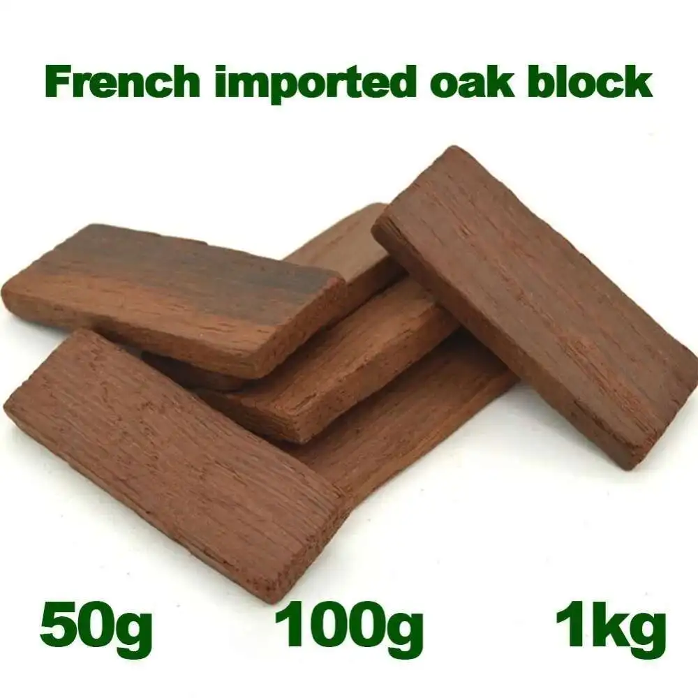 50g/100g/1kg vino autofabricado importado bloque de roble especial brandy whisky aromatizante herramienta para hacer vino en lugar de barril de vino de roble