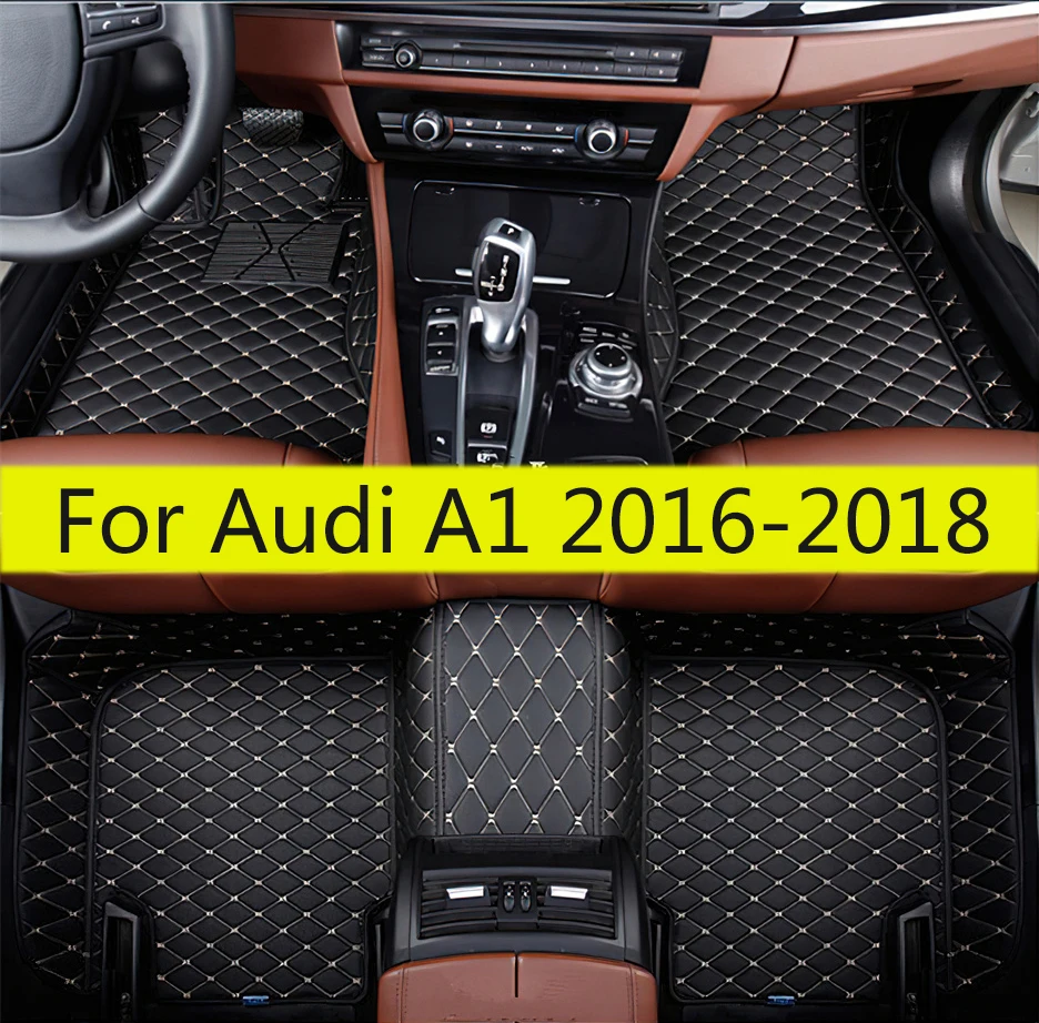 

Автомобильные коврики на заказ для Audi A1 2018 2017 2016, аксессуары для интерьера автомобиля, кожаные передние и задние боковые коврики для ног