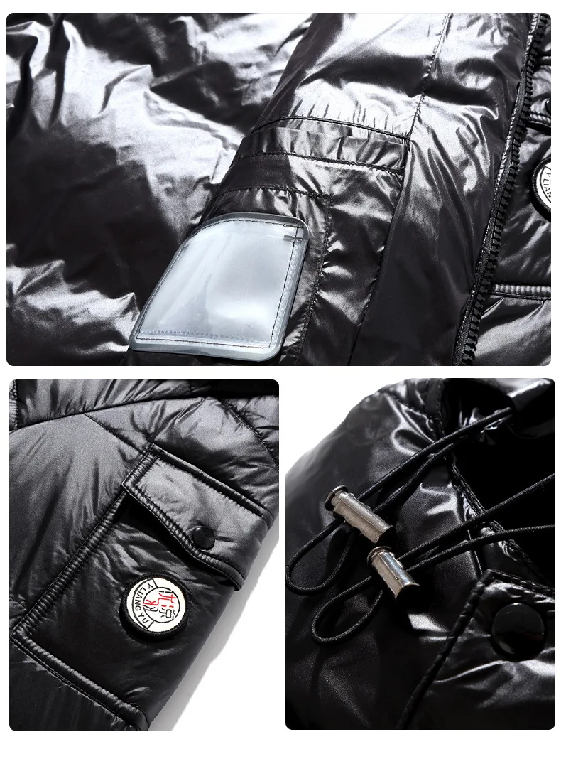 Thickened Men's Winter Jacket Women Shiny Surface Winter Couple Jacket Padding Parkas coats