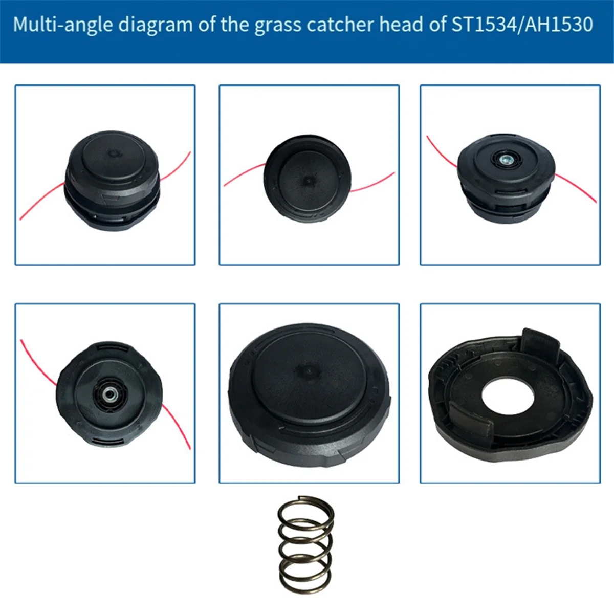 ABTX Trimmer Head Replacement Rapid Reload Plus for GEO AH1531 Trimmer Head for STA1500 BC3800E ST1530 MST1501 Lawn Head