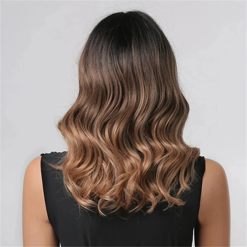 Ombre Blond Bruin Haar Pruik Lace Front Pruiken voor Vrouwen Synthetische Lace Front Pruiken Lijmloze Kant Pruik Voor Vrouwen Kleine/grote Maat