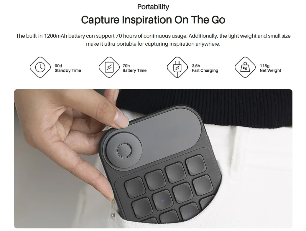 Einhandtastatur mit ergonomischem Design, kombiniert mit Wählsteuerung. Heiße Verkäufe