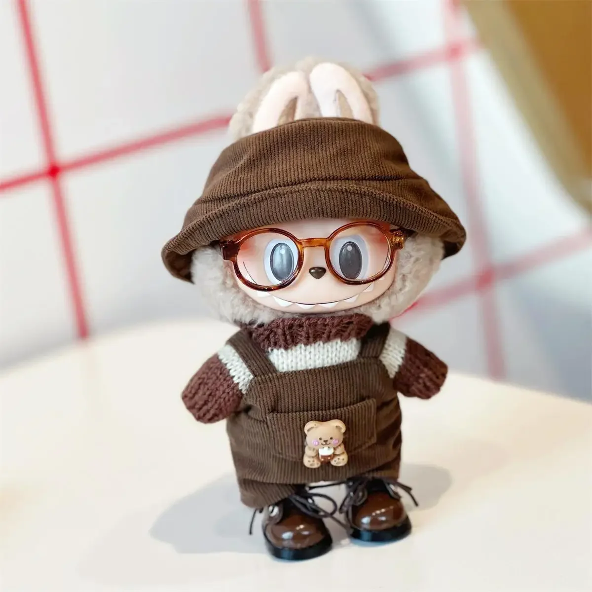 

17cm labubu clothes outfit Plush doll clothes Macaron Cute Clothing DIY Kid Gift Clothes Hair accessories v1 v2 clothes