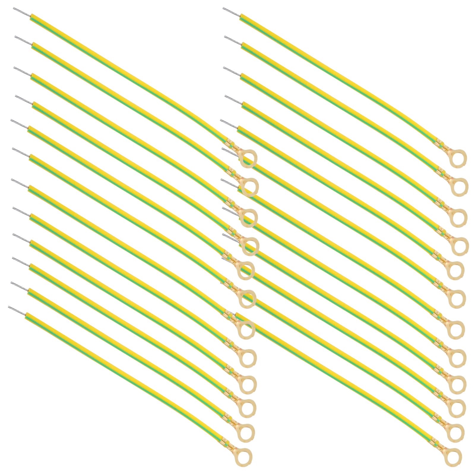 

200pcs Yellow Copper Grounding Wires PVC Insulated Electrical Cable LED Lamp Connector Terminal Chandelier Wire
