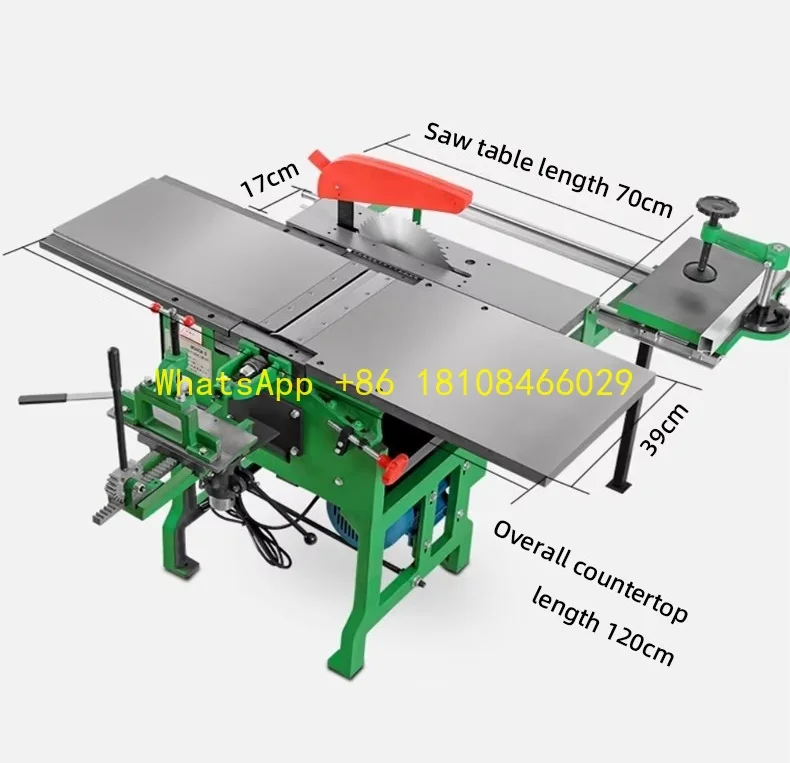 مقعد تخطيط سمك الخشب الصناعي عالي الدقة 220 فولت متعدد المهام لأعمال النجارة مع مكونات المحرك الأساسية 4 Bl
