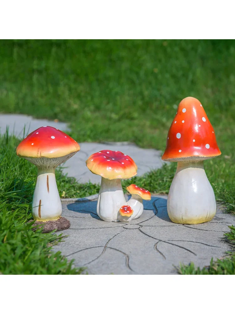 Courtyard Decoration Villa Outdoor Garden Kindergarten Decoration Resin Simulation Mushroom Decoration Decor