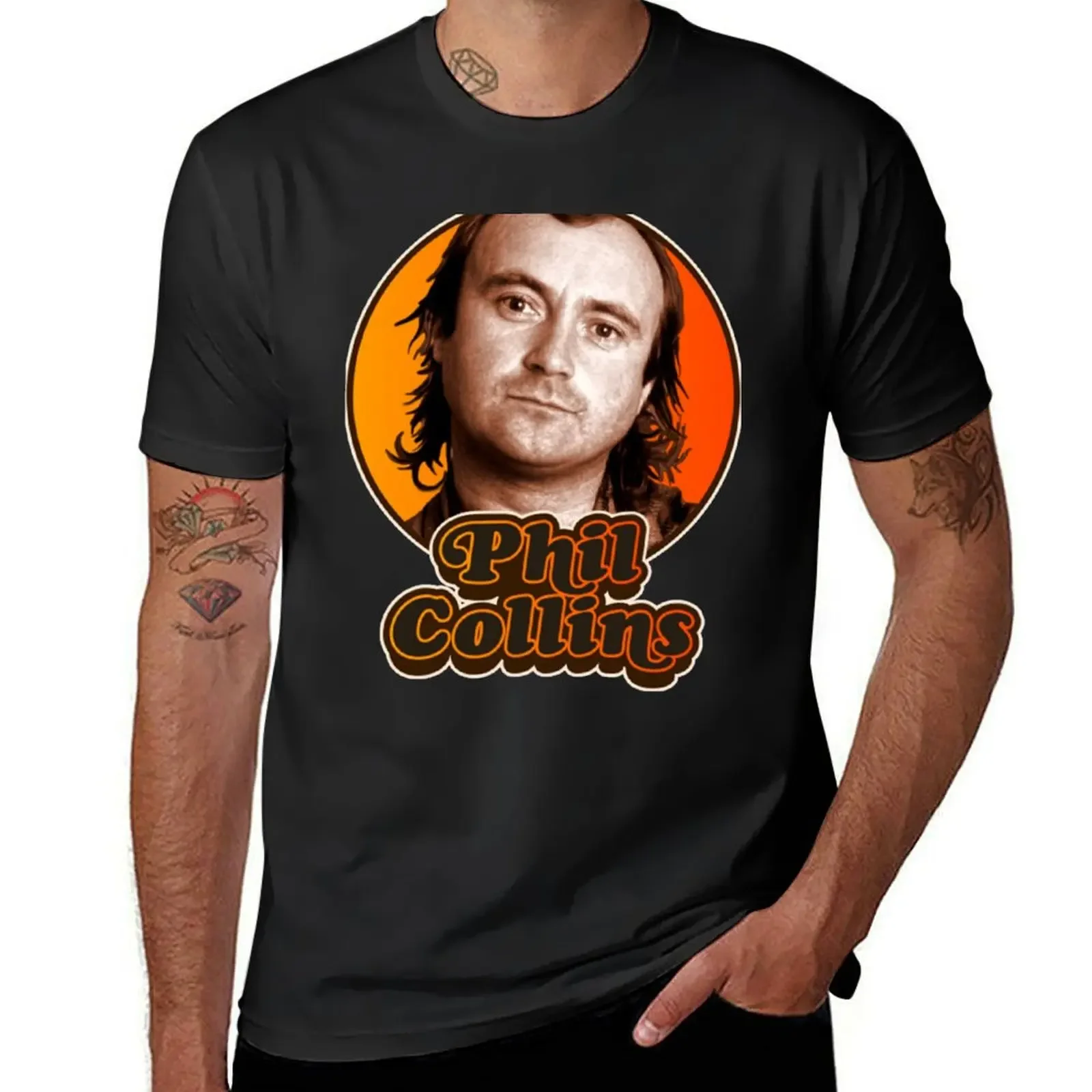Retro Phil Collins Tribute T-Shirt Blouse oversizeds big and tall t shirts for men
