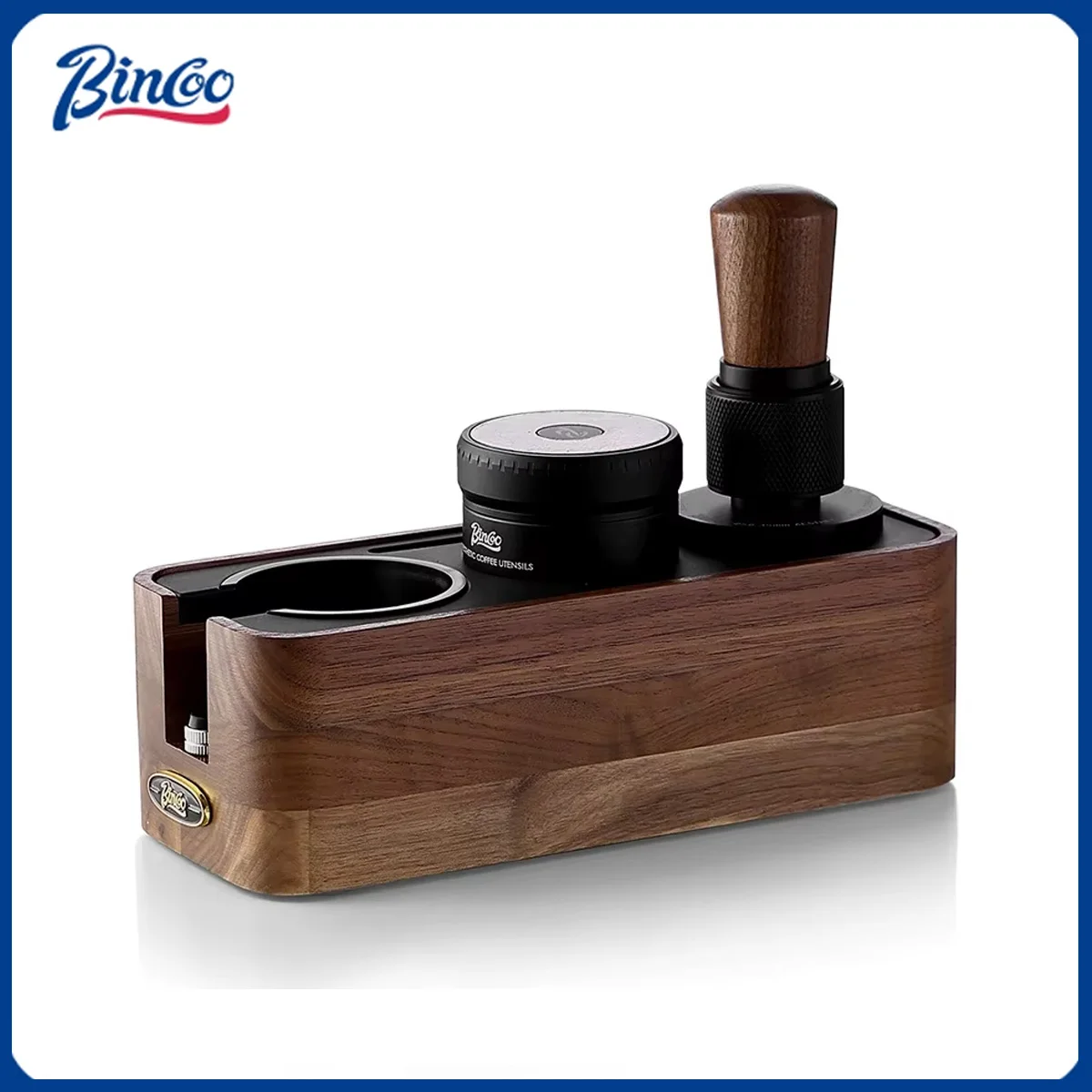 

Подставка для давления кофе Bincoo, тампер для кофе, 58 мм, распределитель эспрессо с автоматическим выравниванием, основание из алюминия и нержавеющей стали, инструменты для бариста