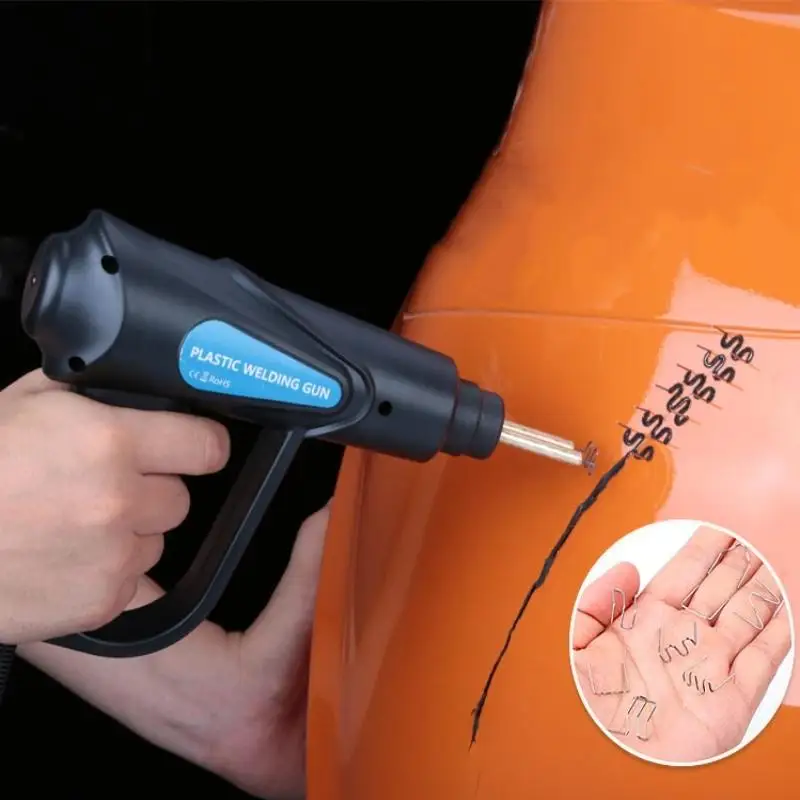 600PCS Plastic Welding Nail Hot Staples Welding Nail Pre Cut Wave Staples Bumper Repairs Auto Plastic Repair 0.6/0.8mm