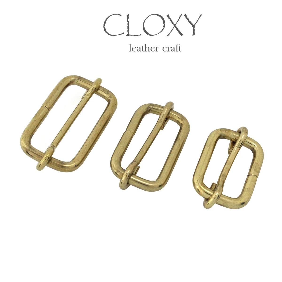 1x Brass Tri-glides Bar Buckle Slider Sliding Center Bar Strap Adjuster Buckle for Leather Craft Bag Shoulder Belt Strap Webbing