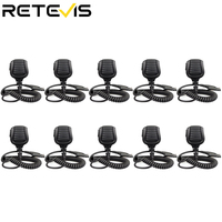 10PCS New Retevis Speaker Microphone PTT Mic For Retevis RT82/RT87/RT83 Ailunce HD1 DMR Digital Walkie Talkie Accessories J9127M