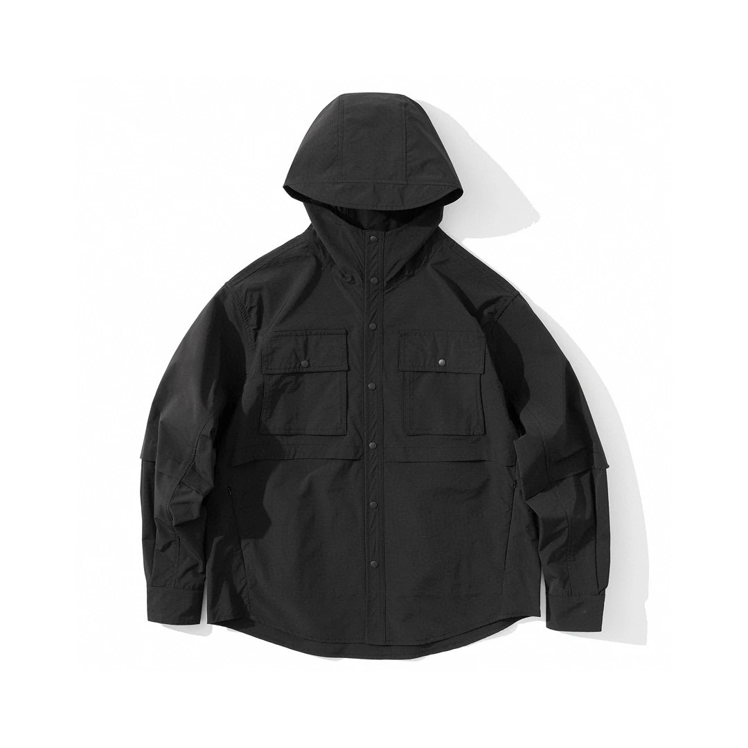 

Japanese Retro Solid Color Loose Spring Autumn Coat Fashionable Sense Casual Men's and Women's Hooded Jacket