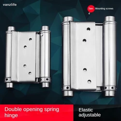 Stainless Steel Automatic Rebound Hinge Invisible Door Self-Closing Door Closer inside and outside Open Two-Way Spring Hinges