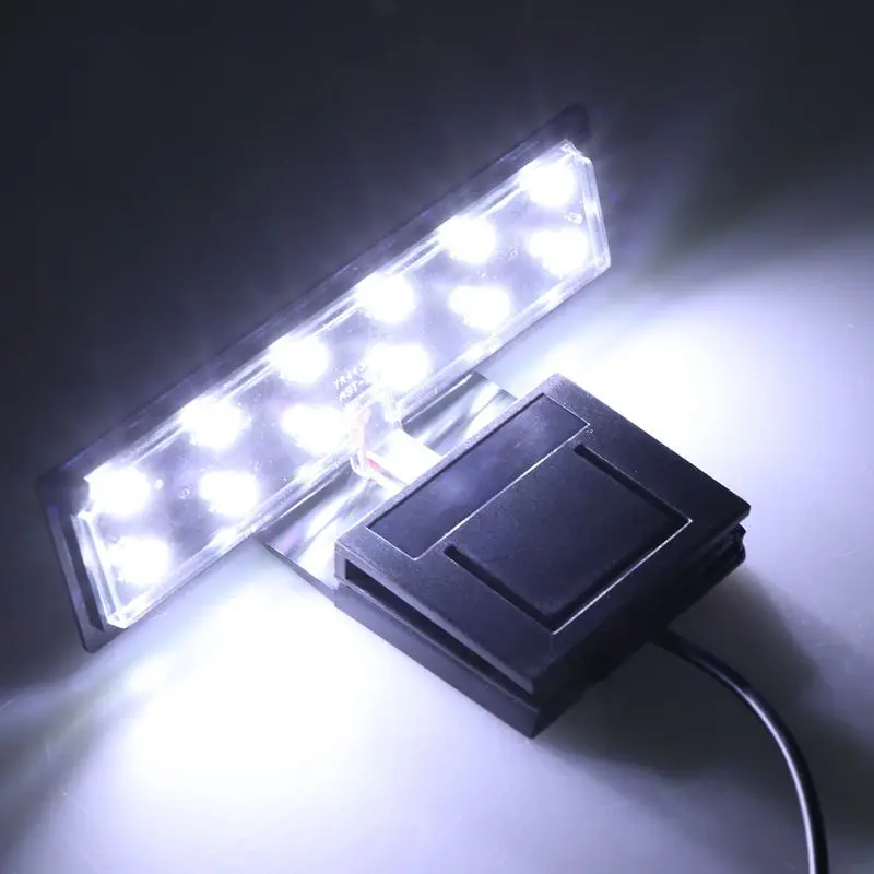 Cá Cho Xe Tăng Kẹp Đèn Kẹp Bể Cá Đèn Nhỏ 12 Hạt LED Ánh Sáng Trắng