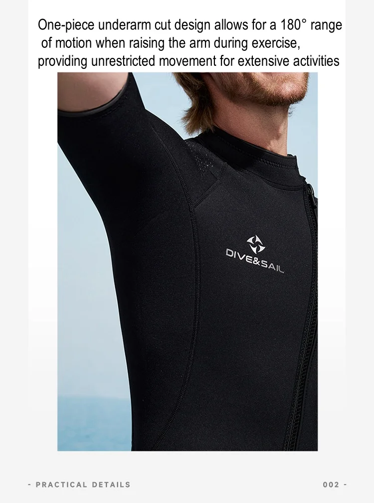 

2MM Men Women Scuba Outdoor Water Sports Snorkeling Kayaking Swim Diving Suit Neoprene Short Sleeve Keep Warm Drifting WetSuit