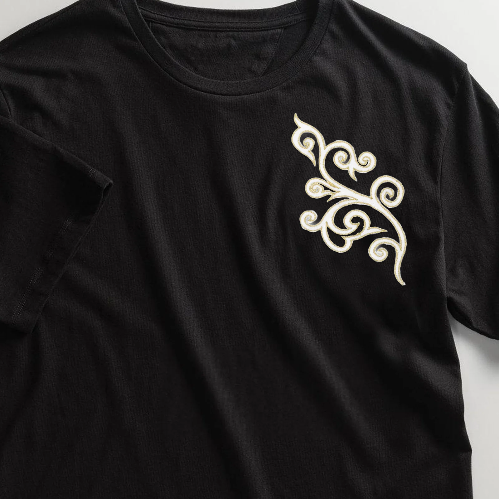 

10Pcs Embroidered Flower Patches Gold Trim DIY Sewing Crafts Wedding Dress Costume Accessories Elegance Upgrade