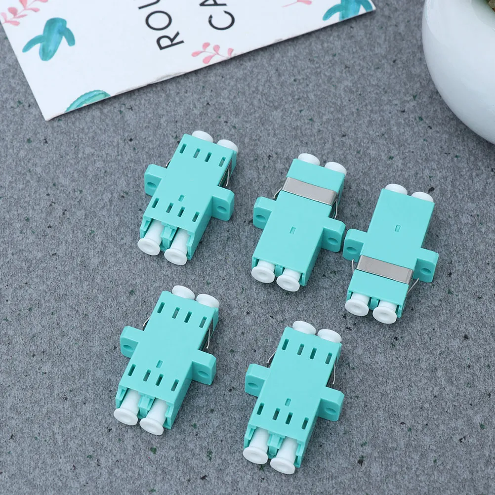 10Pcs Optical Fiber Adapter Lc-Lc Duplex Converter High Reliability Low Insertion Loss for Fiber Optic Communication Catv