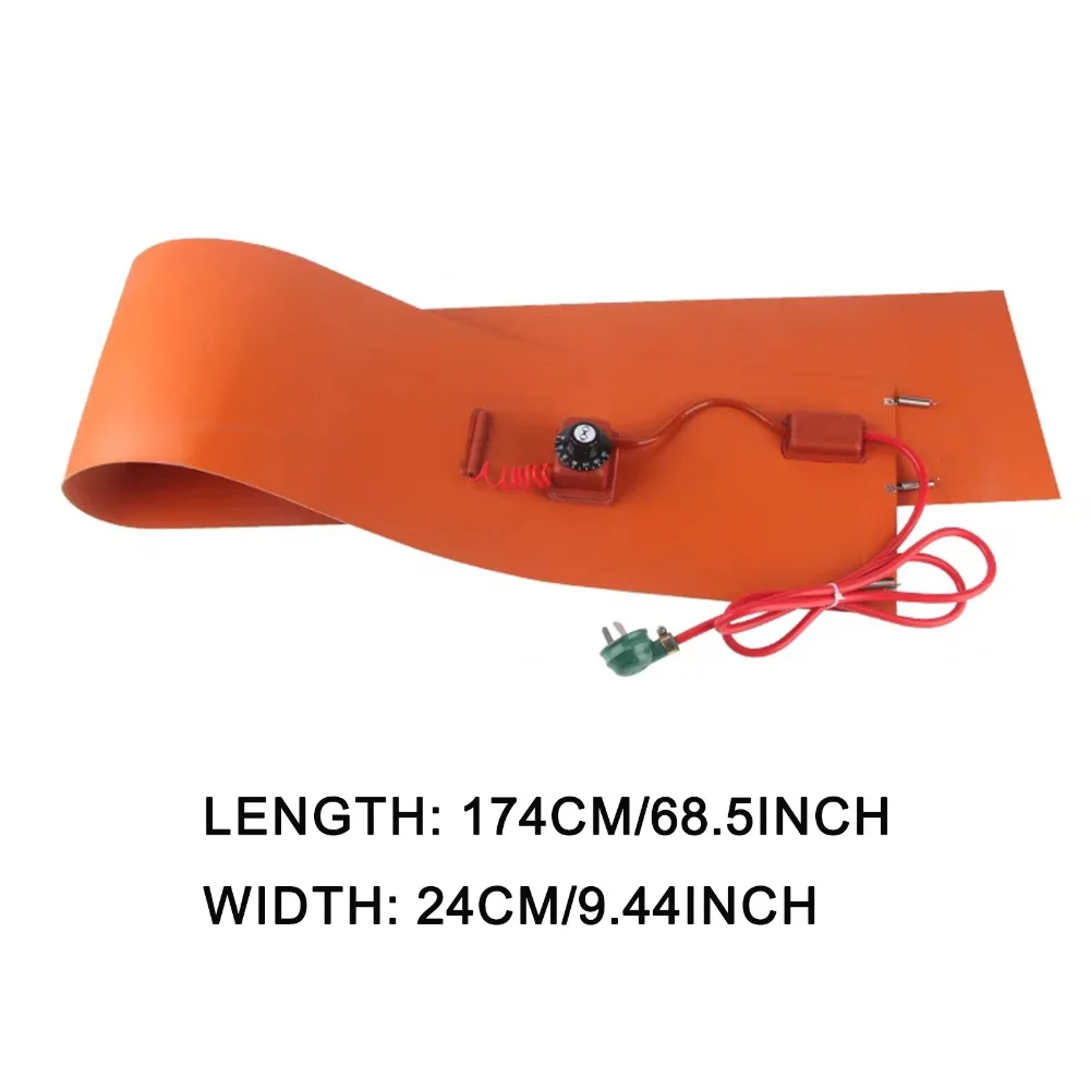 DIY Customizable 200L Oil Drum Silicone Heating Belt Silicone Rubber Heater 1740x250mm 2000W