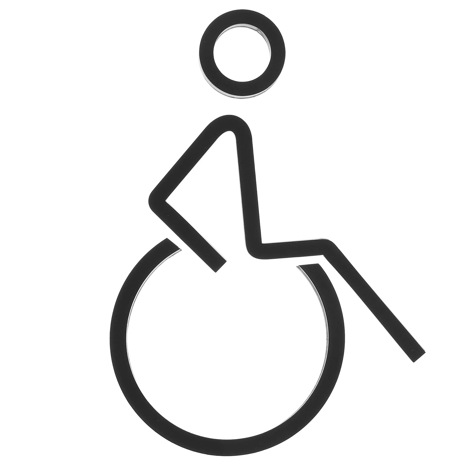 

Bathroom Signage Car Disability Symbol Adhesive Disabled Wheelchair for Restroom Acrylic Toilet Miss