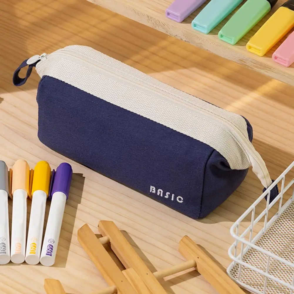 Cute Pencil Holder Multifunctional Capacity Pencil Case for Junior High School Students Portable Zipper Stationery for Boys