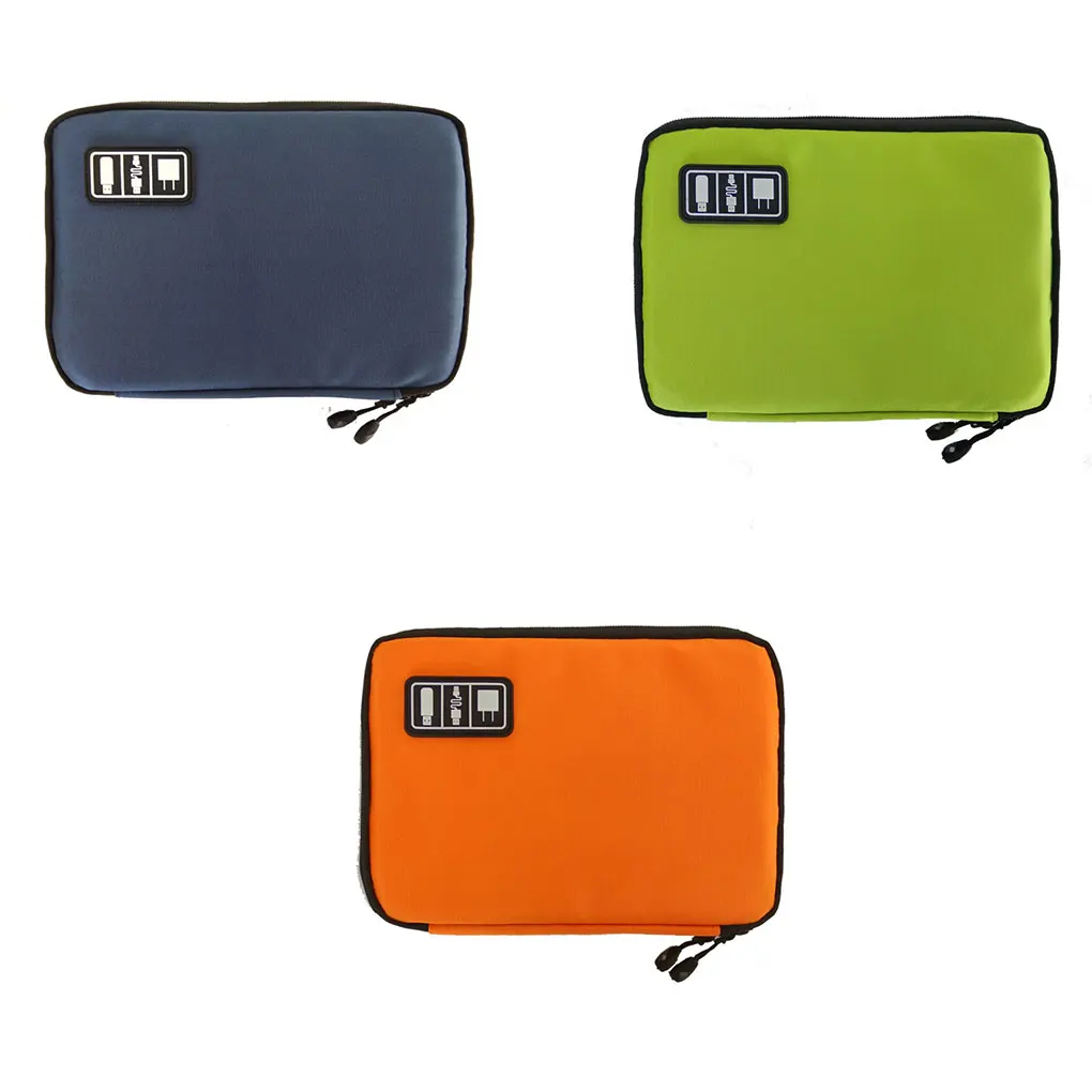 Mobile Phone Data Cable Headset Charger Carring Case Travel Waterproof Storage Bag Power Bank Pouch Earphone Zipper Wallet