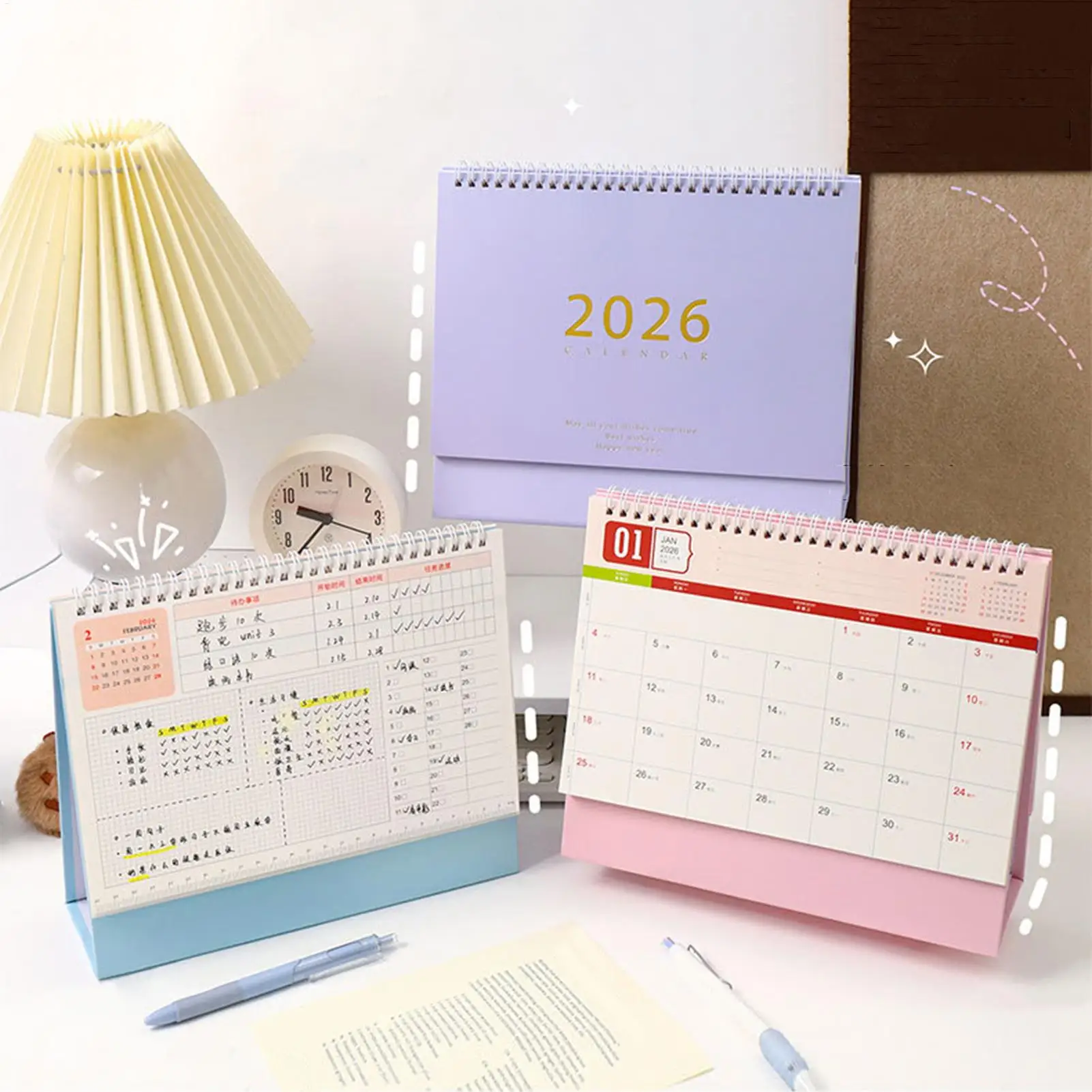 2026 Creative Desk Calendar Self-discipline Check In Plan Desktop Decoration For Home Indoor School Living Room Classroom