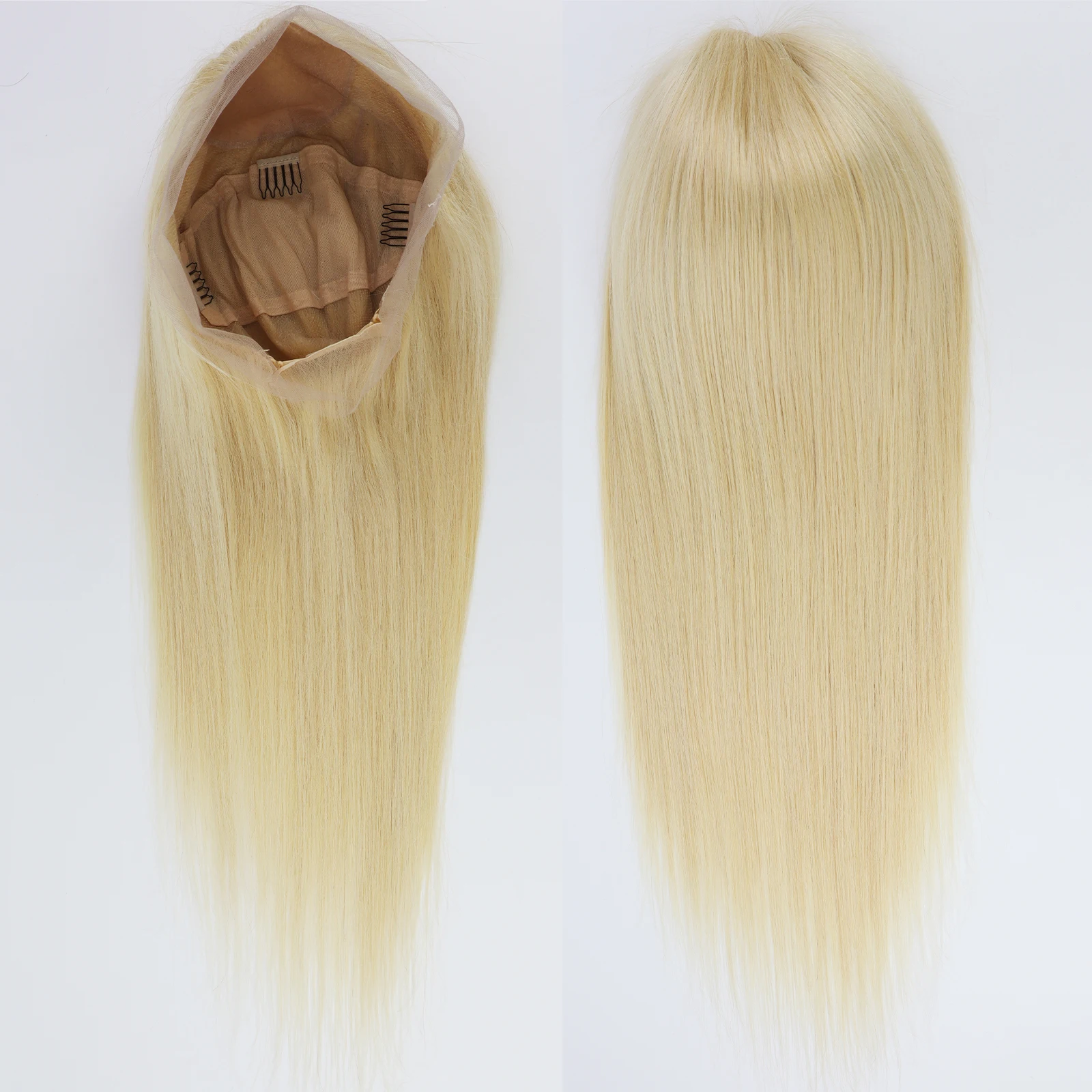 

Silk Top Full Lace Wig with Baby Hair Light Blonde #613 Remy Human Hair Wig for Women Soft Breathable Natural Hairline