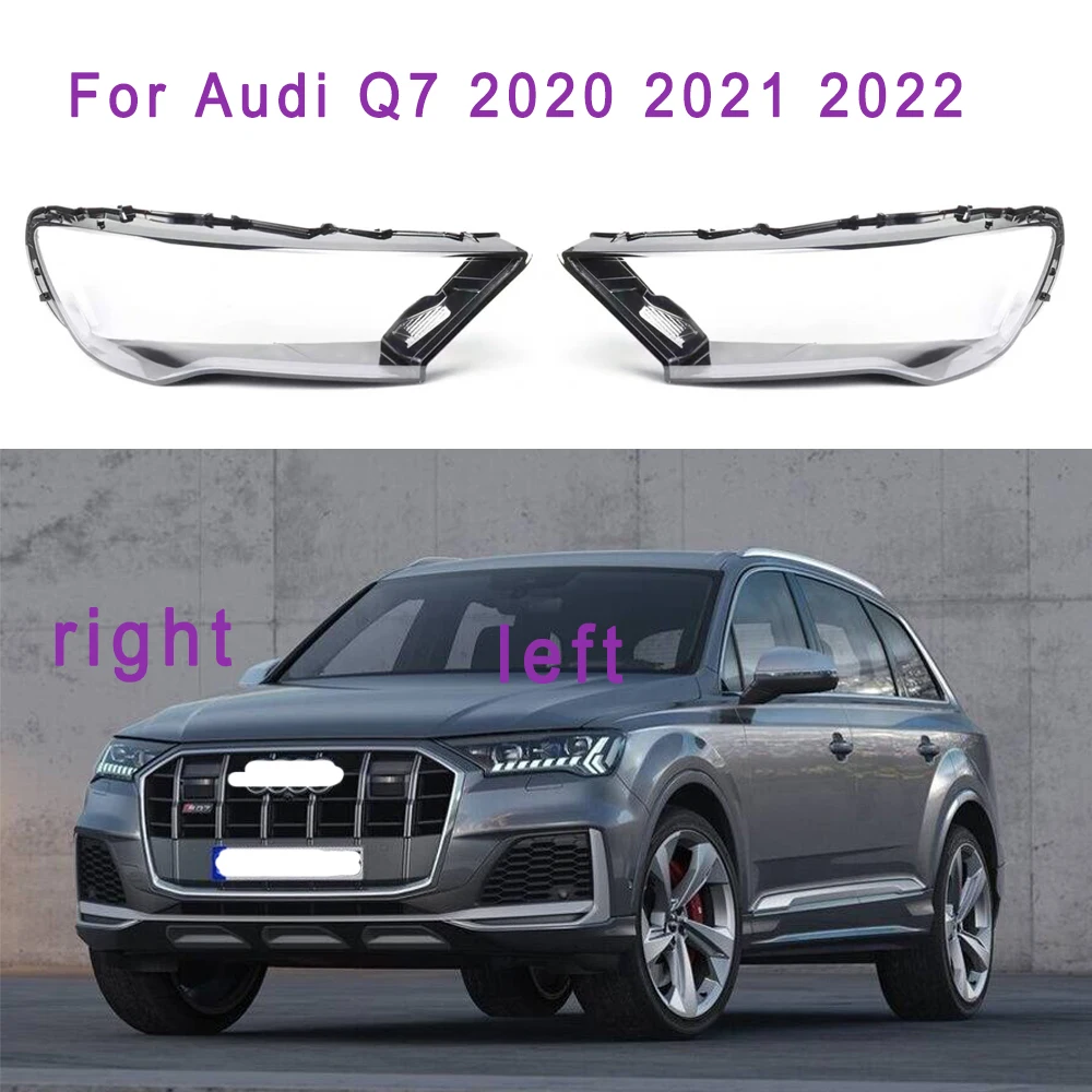 

For Audi Q7 2020-2022 Car Front Headlight Lens Cover Glass Lampshade Headlamp Lens Shell Car Headlamp Transparent Lamp Shade