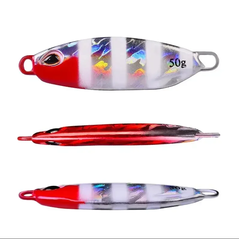 1PCS Drager Slow Cast Metal Jig Fishing Lure Jigging Spoon 10g-50g Artificial Bait Shore Casting Jig Fishing Tackle