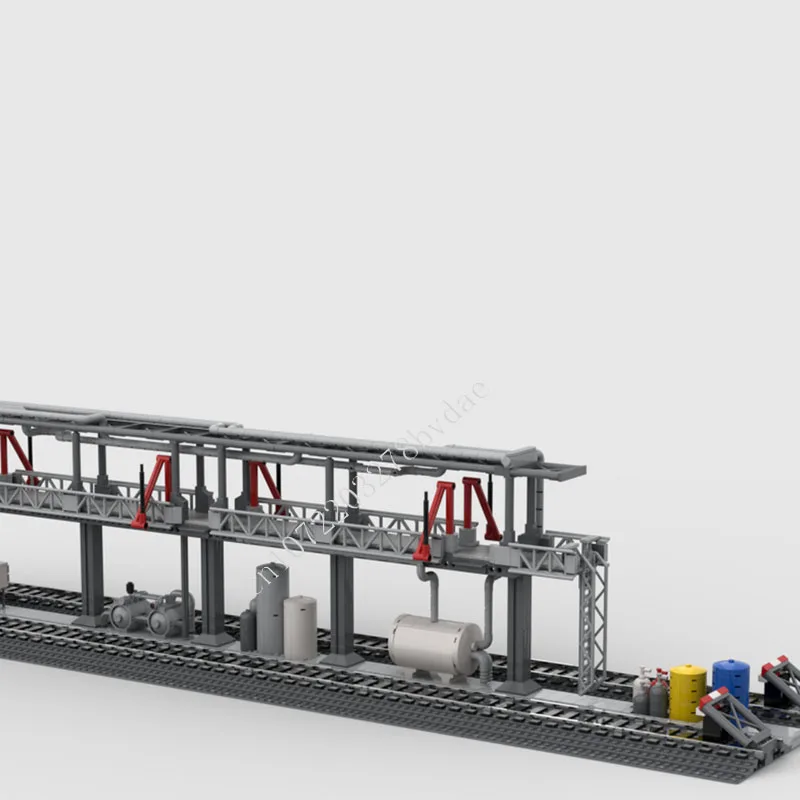 2867PCSRailcar Tanken Rack MOC Kreative street view Modell Bausteine Architektur DIY Bildung Montage Modell Spielzeug Geschenk