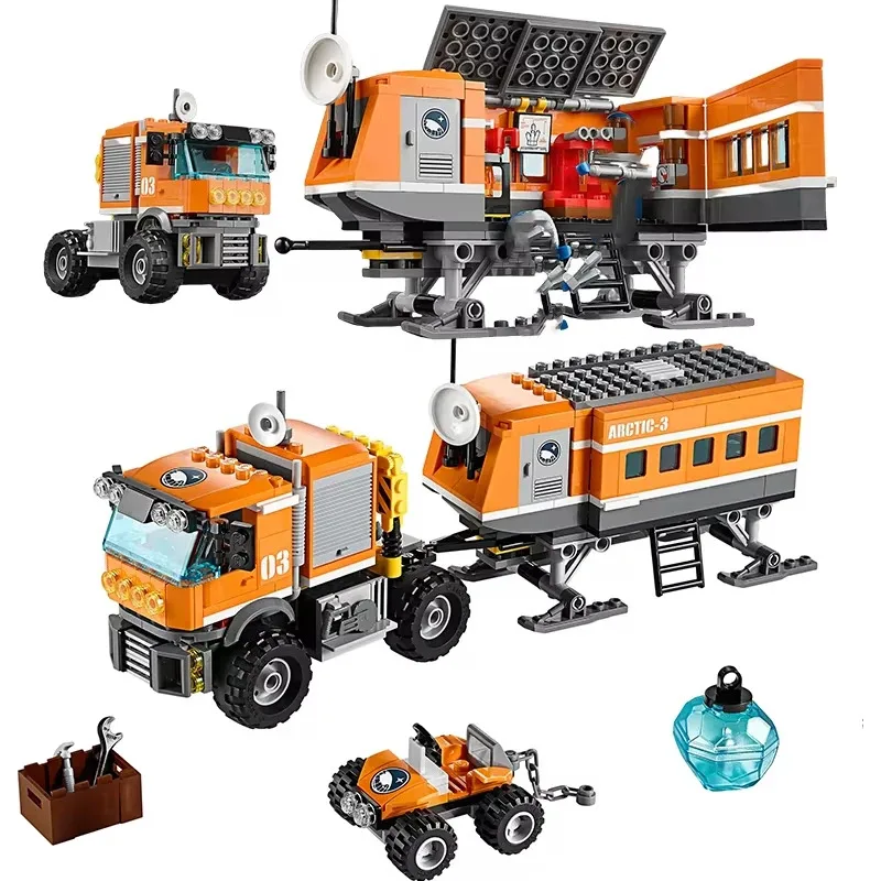 

Compatible MOC Sets City Series Building Blocks Arctic Camp Outpost Polar Adventure Car Toys Kids Gifts 60035