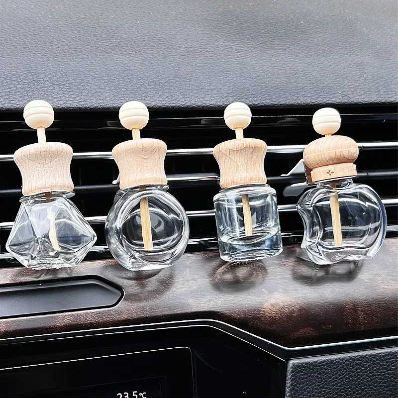 1 Pack Air Freshener Car Perfume Clip Essential Oil Diffuser Vent Empty Glass Bottle Decoration Aromatherapy Glass Bottle