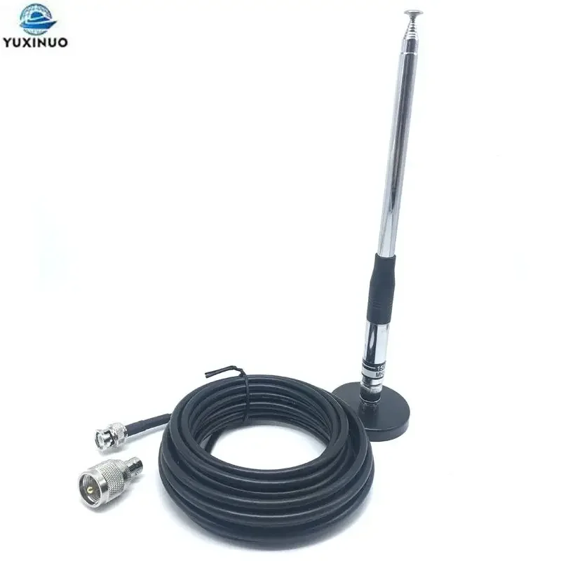 

27Mhz 20W 1.5dbi BNC Male Connector Whip Antenna + Magnetic Base PL259 Male Adapter for Cobra Midland Uniden Anytone CB Radio