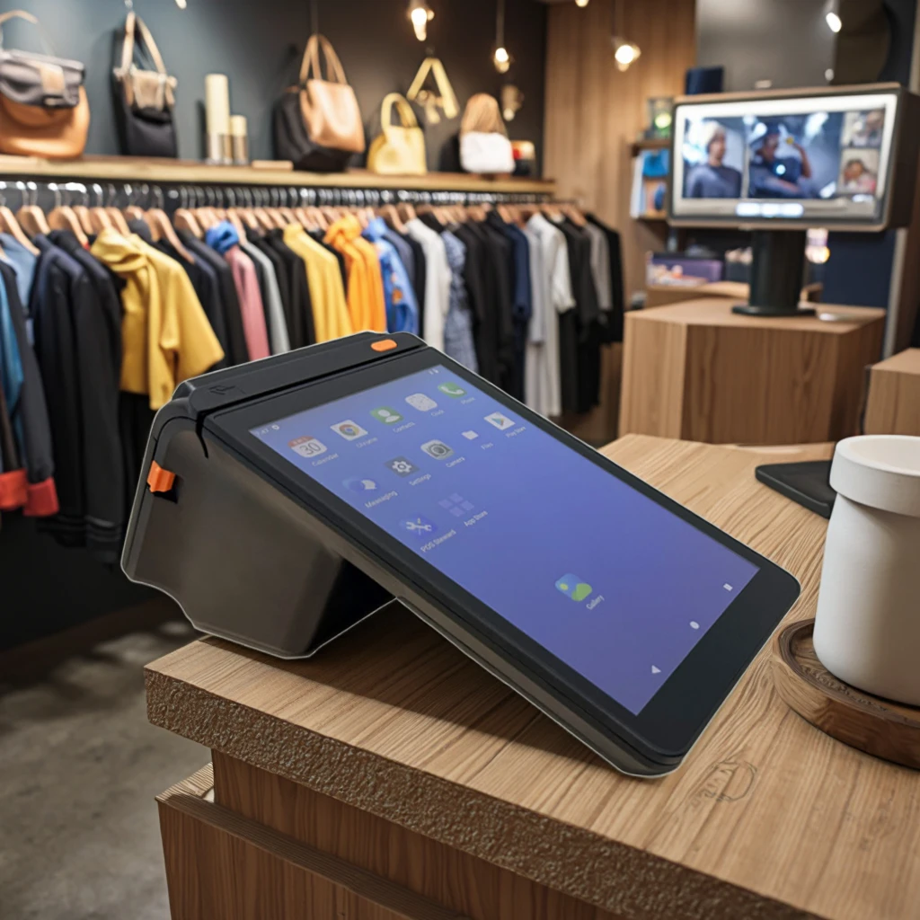 POS Portátil Android 15 de 8 Polegadas com Impressora de 80mm, NFC, Câmera e Bluetooth para Sistema de Pedidos com Código QR em Restaurantes