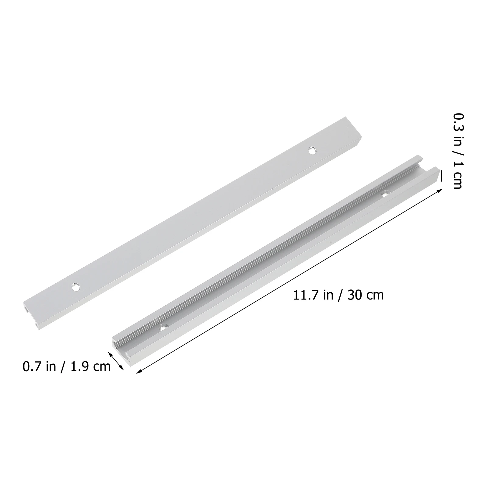 

2pcs Linear Rail Woodworking T-Track Slot Guide Aluminum Profile Extrusion Slide Slab For DIY Consoles Table Bench Drills