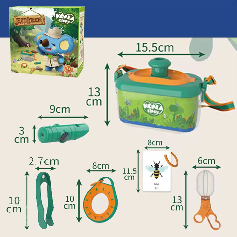 Bug Catcher Kit met Insect Clip Vergrootglas Critter Case Camping Wandelen Outdoor Explorer Set Vlinder Netto Speelgoed voor Kid Gif