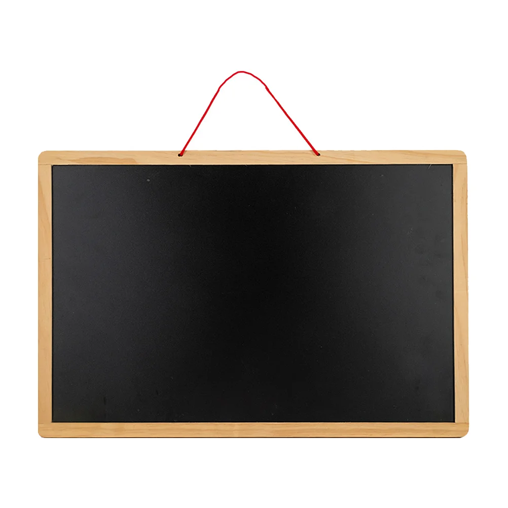 Blackboard Magnetic Whiteboard Wood Hanging Chalkboard Wooden Painting Use Double-sided Small Coffee Shop