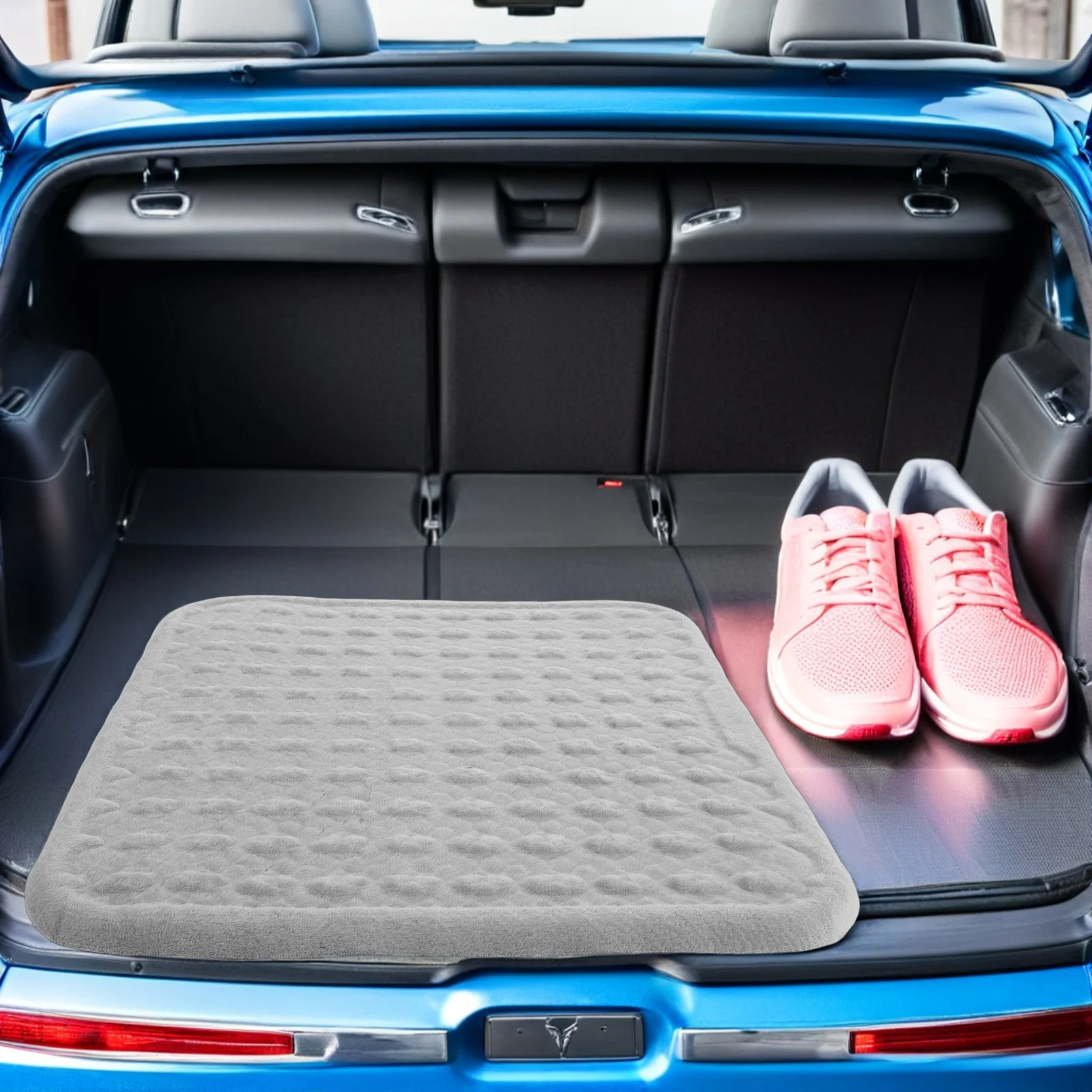 

Winter Car Seat Cushion 14.5" Grey Square Gel-Filled Breathable Pad Universal Fit For Auto Truck Office Use