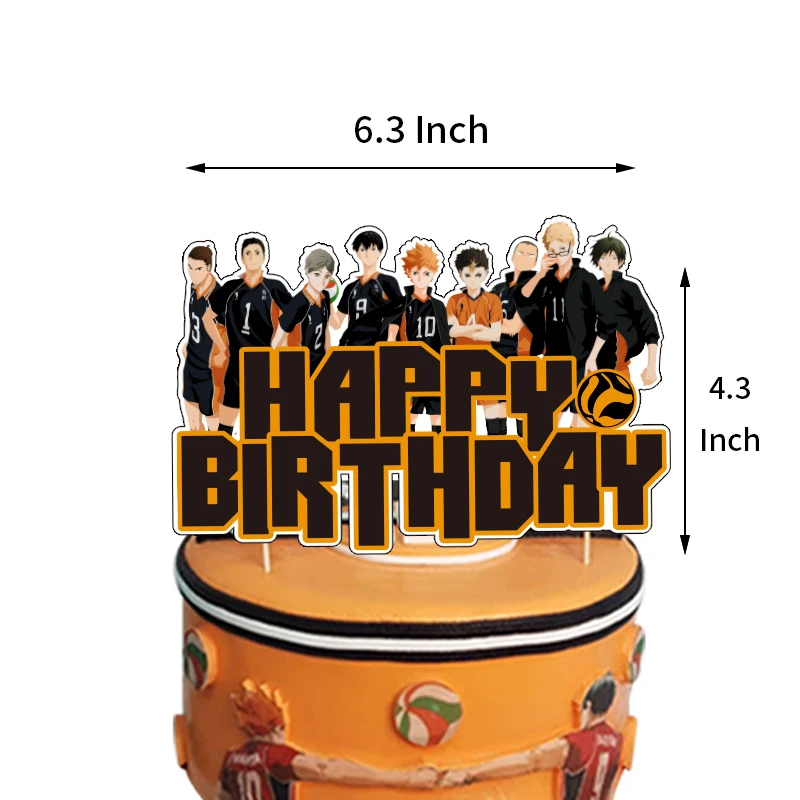 Anime Haikyuu!! Theme Party Favors Paper Banner Cake Topper Latex Balloons Volleyball Hinata Birthday Party Supplies For Kids