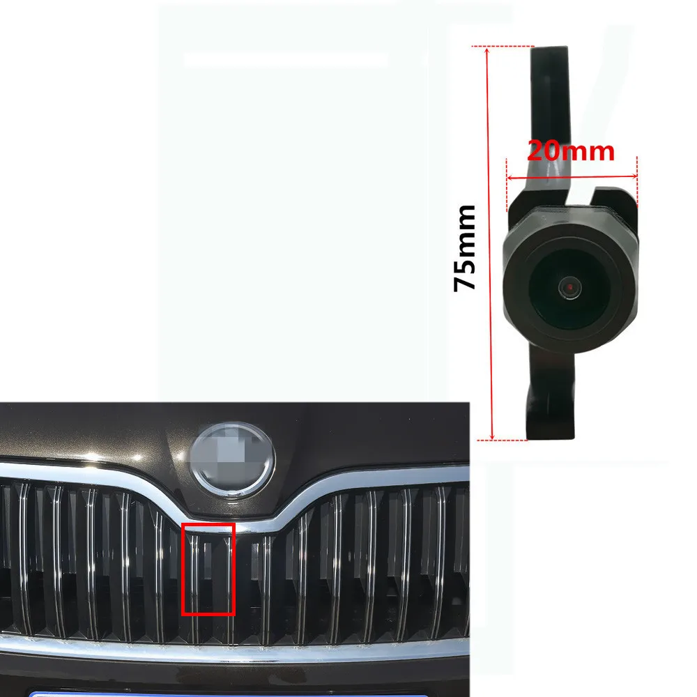 YIFOUM HD CCD Car Front View Parking Night Vision Positive Waterproof Logo Camera For Skoda Octavia 2015 2016 2017 2018