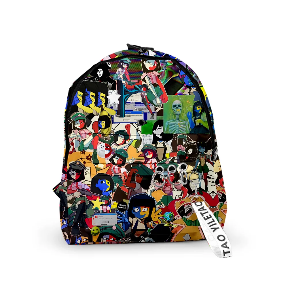 

Fashion Cool ENA Dream BBQ Backpacks Boys/Girls pupil School Bags 3D Print Keychains Oxford Waterproof Cute Small Backpacks