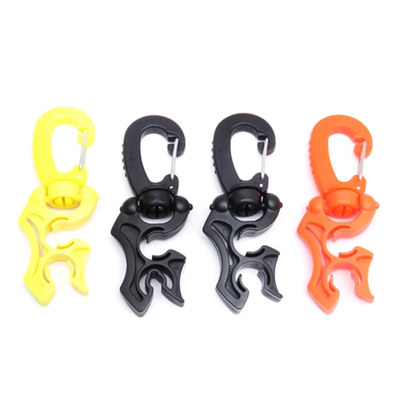 4 Pieces Diving Hose Holder Clip Diving Double BCD Hose Clip With Snap Hook Buckle For Dive Snorkeling Parts Accessories