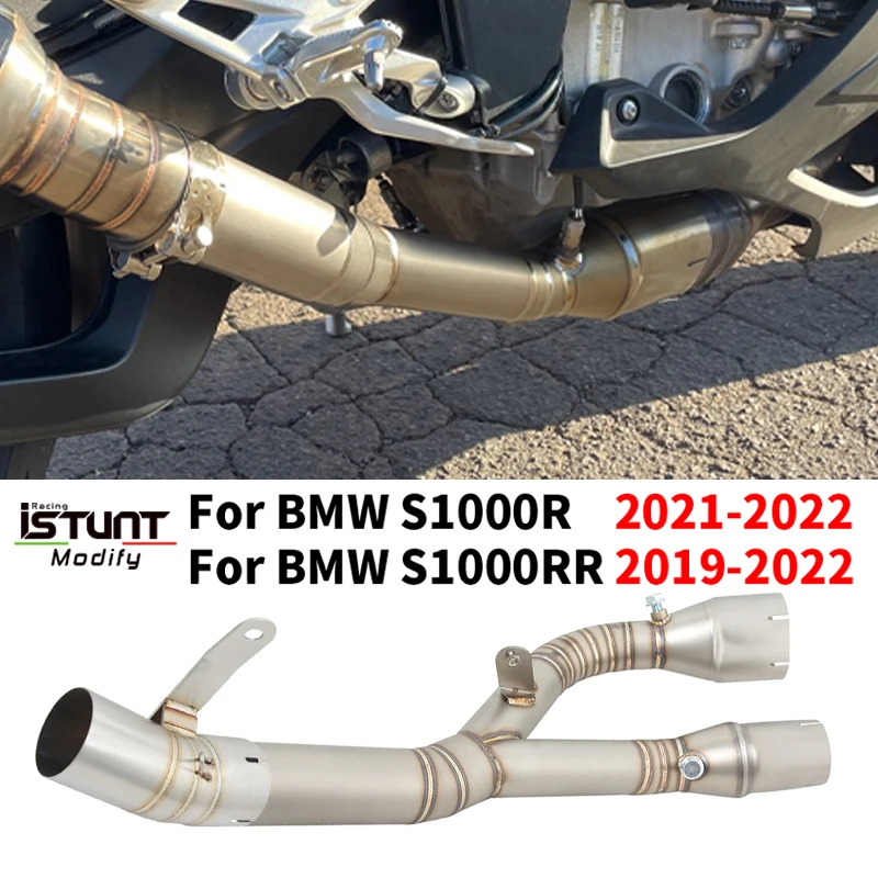 

Slip For BMW S1000RR S1000R S1000 R 2019 2020 2021 2022 2023 Motorcycle Exhaust Modify System Escape Moto Middle Link Pipe 60MM