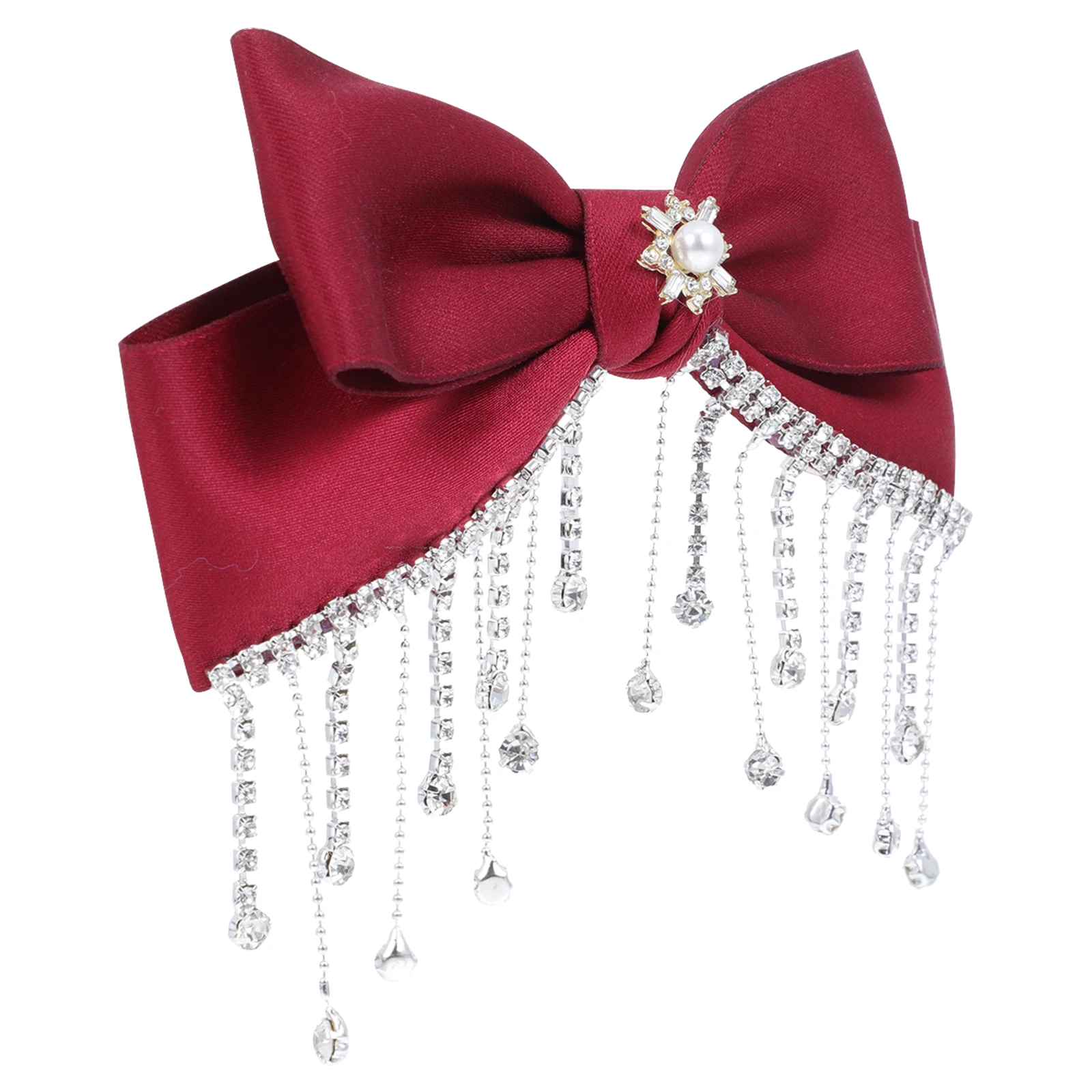 

1pcs Hair Clip Stainless Steel Pearl Decorative Hairpin Lovely Design Barrette Half-grip Headdress Wedding Party