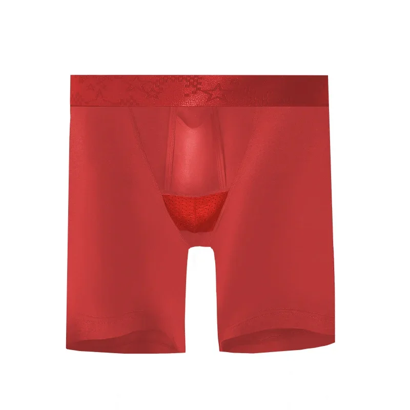 

5PCS Men's boxer shorts with bullet-style separation design, preventing leg chafing. These breathable underpants are equipped wi