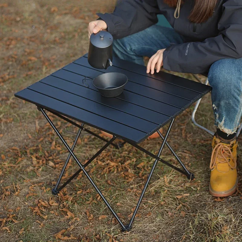 Mesas ligeras para acampar al aire libre, mesas de aluminio para jardín, Picnic, mesas al aire libre, sombrilla para pasajeros, muebles, Mesa FYOT