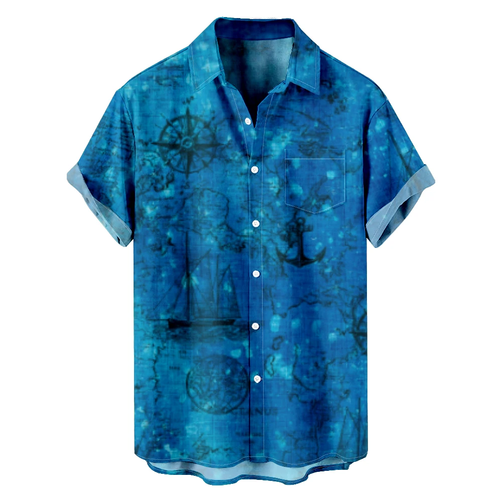 

navigation T-shirts Summer Women Men Fashion Casual Short Sleeve Tee Top