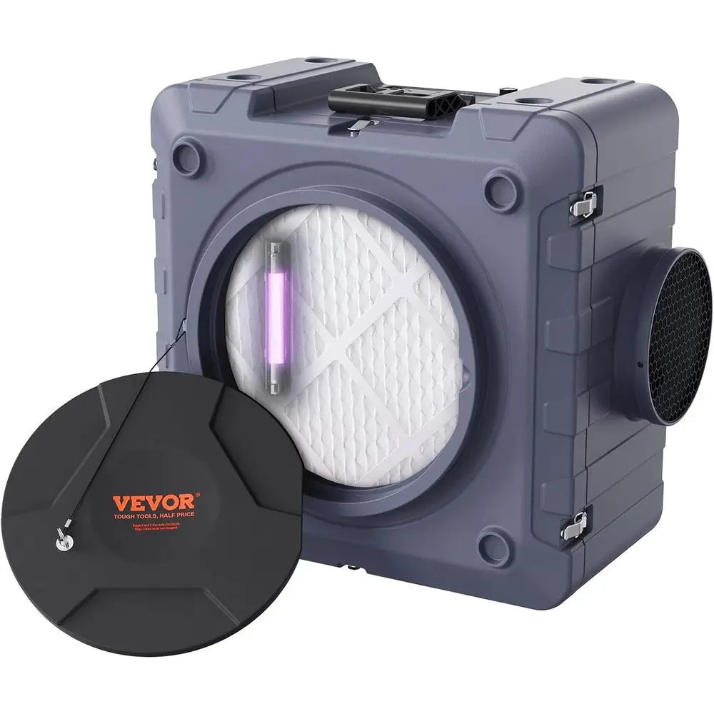

Air Scrubber with 3-Stage iltration, Stackable Negative Air hine 800 CM, Air Cleaner with MERV10, Carbon, H13 HEPA, or Home, Ind